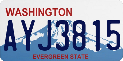 WA license plate AYJ3815