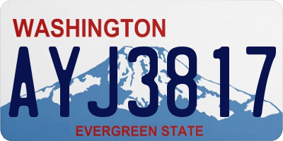 WA license plate AYJ3817