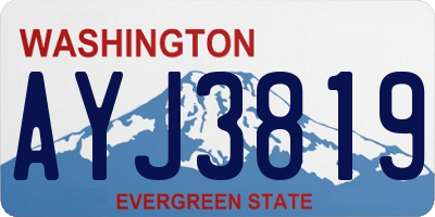 WA license plate AYJ3819