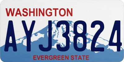 WA license plate AYJ3824