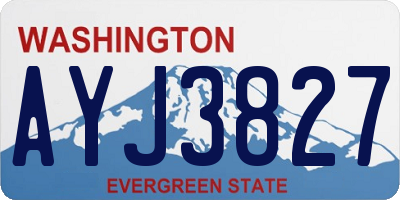 WA license plate AYJ3827