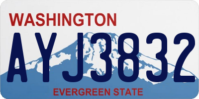 WA license plate AYJ3832