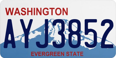 WA license plate AYJ3852