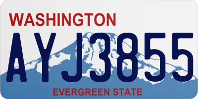 WA license plate AYJ3855