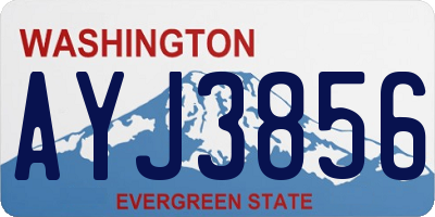 WA license plate AYJ3856