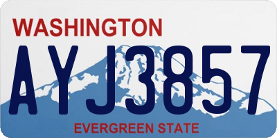 WA license plate AYJ3857