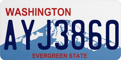 WA license plate AYJ3860