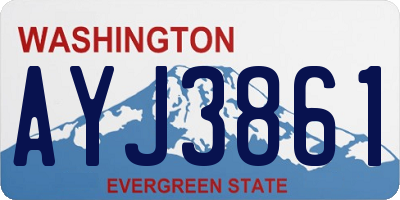 WA license plate AYJ3861
