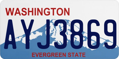 WA license plate AYJ3869