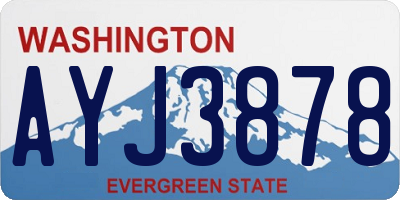 WA license plate AYJ3878