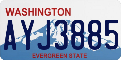 WA license plate AYJ3885