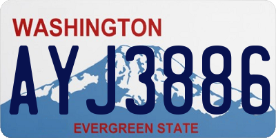 WA license plate AYJ3886