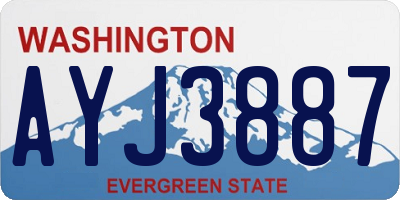 WA license plate AYJ3887