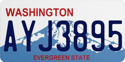 WA license plate AYJ3895