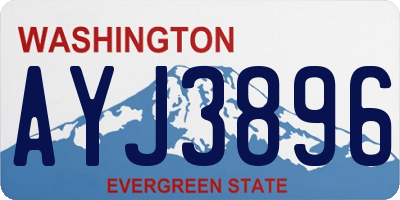 WA license plate AYJ3896