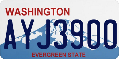 WA license plate AYJ3900