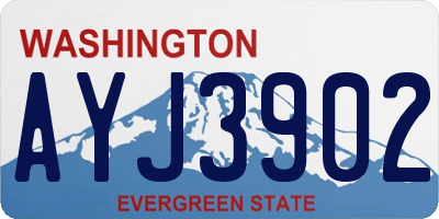 WA license plate AYJ3902