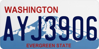 WA license plate AYJ3906