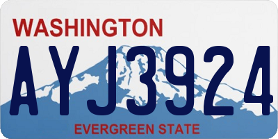 WA license plate AYJ3924