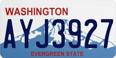 WA license plate AYJ3927