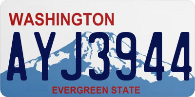 WA license plate AYJ3944