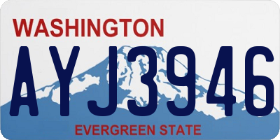 WA license plate AYJ3946