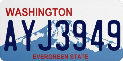WA license plate AYJ3949
