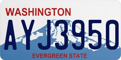 WA license plate AYJ3950