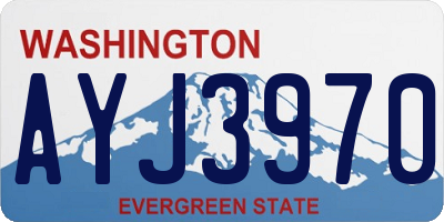 WA license plate AYJ3970