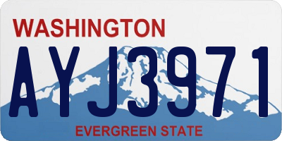 WA license plate AYJ3971