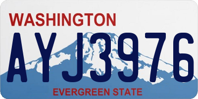 WA license plate AYJ3976