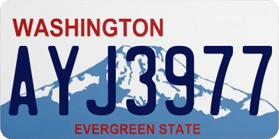 WA license plate AYJ3977