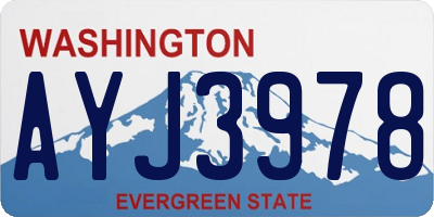 WA license plate AYJ3978