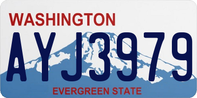 WA license plate AYJ3979