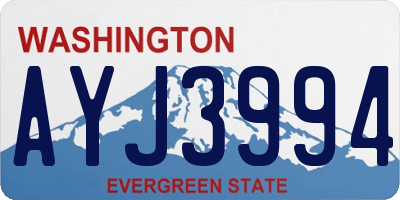 WA license plate AYJ3994