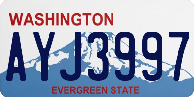 WA license plate AYJ3997