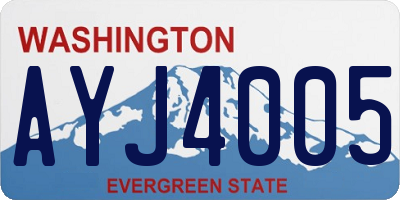 WA license plate AYJ4005