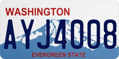 WA license plate AYJ4008