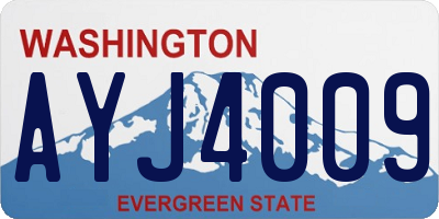 WA license plate AYJ4009