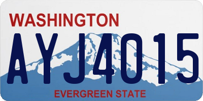 WA license plate AYJ4015