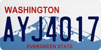 WA license plate AYJ4017