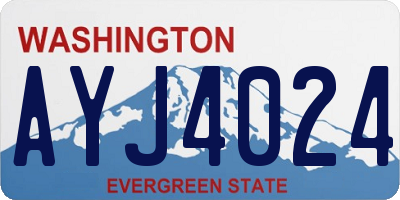 WA license plate AYJ4024