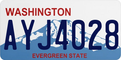 WA license plate AYJ4028