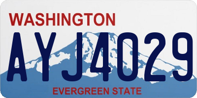 WA license plate AYJ4029