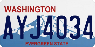 WA license plate AYJ4034