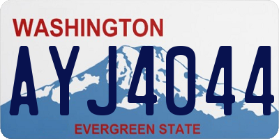 WA license plate AYJ4044