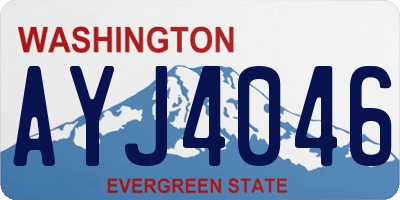 WA license plate AYJ4046