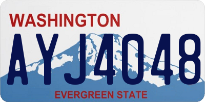 WA license plate AYJ4048