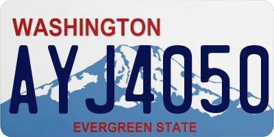 WA license plate AYJ4050