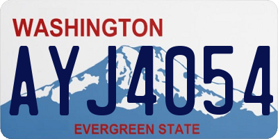 WA license plate AYJ4054